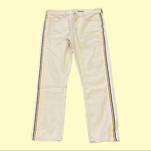 Anthropologie Pilcro Slim Boyfriend Crop Jeans Side Stripe Size 29